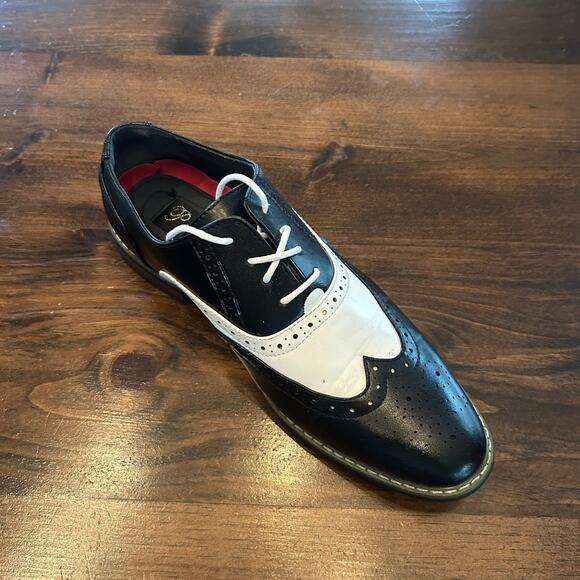 Parrazo Wingtip Oxfords Black Leather Single Left Shoe Only Amputee Men Sz 8.5 - Picture 1 of 7
